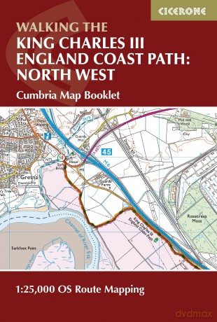 Walking the King Charles III England Coast Path: North West - Cumbria Map Booklet: 1:25,000 OS Route Map Booklet - Ange Harker [KSIĄŻKA]