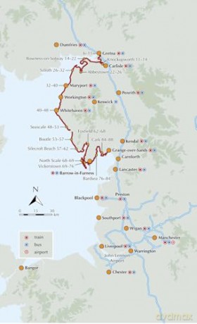 Walking the King Charles III England Coast Path: North West - Cumbria Map Booklet: 1:25,000 OS Route Map Booklet - Ange Harker [KSIĄŻKA]