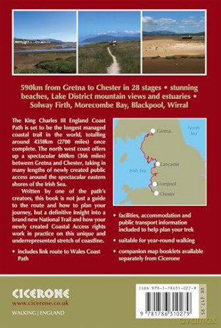 Walking the King Charles III England Coast Path: North West: NATIONAL TRAIL - Cumbria, Lancashire and Merseyside Coast - Ange Harker [KSIĄŻKA]