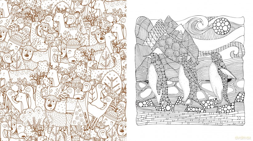 Winter is Here! A Coloring Book: Color the Season of Snowy Scenes and Cozy Firesides - Over 100 Pages to Color - Editors of Chartwell Books [KSIĄŻKA]