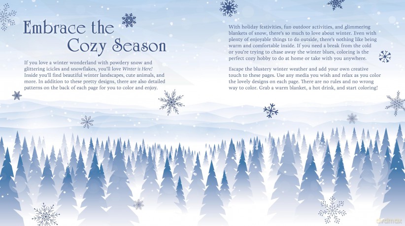 Winter is Here! A Coloring Book: Color the Season of Snowy Scenes and Cozy Firesides - Over 100 Pages to Color - Editors of Chartwell Books [KSIĄŻKA]