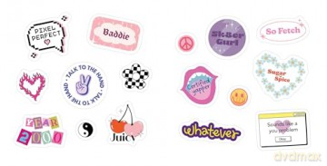 Y2K Stickers: 500+ Bold, Bubbly, and Blingy Stickers to Relive the '90s and '00s - Adams Media [KSIĄŻKA]