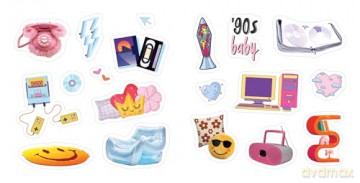 Y2K Stickers: 500+ Bold, Bubbly, and Blingy Stickers to Relive the '90s and '00s - Adams Media [KSIĄŻKA]