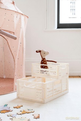 3 Sprouts - Modern Folding Crate Large Cream