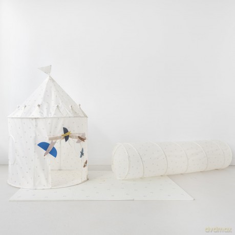 3 Sprouts - Play Tunnel, Blueberry/Ivory - (ITLBIV)