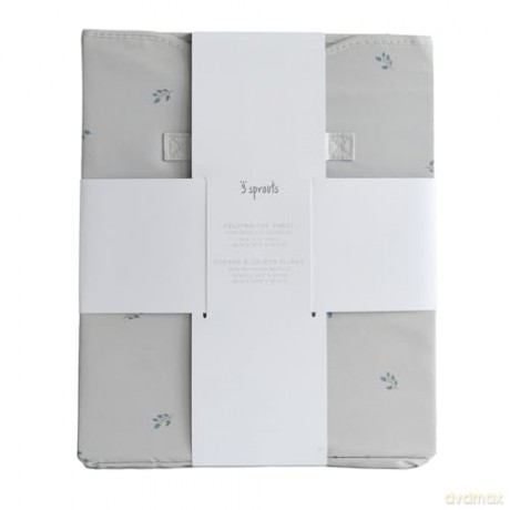 3 Sprouts - Recycled Folding Toy Chest - Blueberry/Taupe