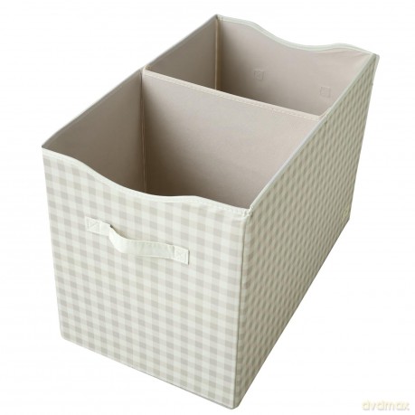 3 Sprouts - Recycled Folding Toy Chest - Gingham Beige