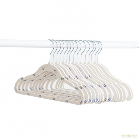 3 Sprouts - Velour Hanger - Blueberry/cream - 15 pcs.
