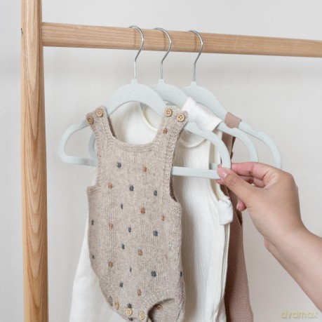3 Sprouts - Velour Hanger (15 pcs.) - Blue