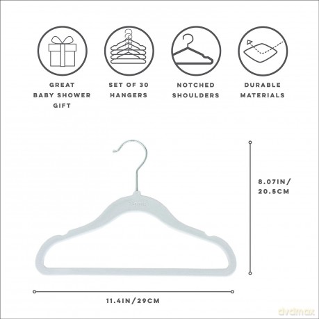 3 Sprouts - Velour Hanger (15 pcs.) - Blue