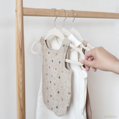 3 Sprouts - Velvet Hanger (Set of 15) - Beige