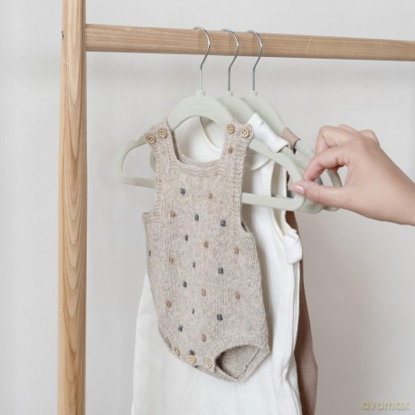 3 Sprouts - Velvet Hanger (set of 15) - Seafoam