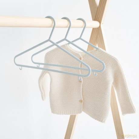 3 Sprouts - Wheat Straw Hanger (15 pcs.) - Blue - 17.5 x 29.5 cm