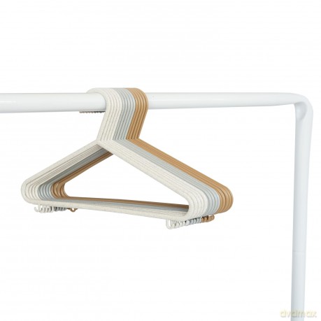 3 Sprouts - Wheat Straw Hanger (set of 15) - Cream/Gray/Brown - 20.5 x 29 cm