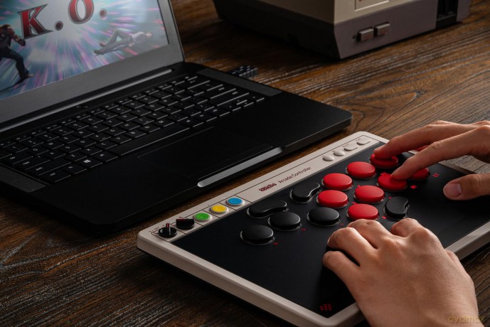 8Bitdo - Arcade Controller - Grey