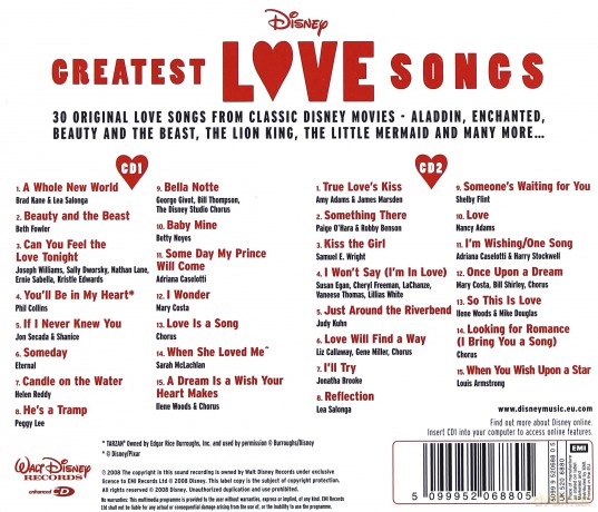 Disney's Greatest Love Songs [2CD]