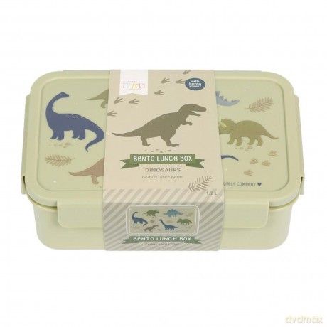 A little lovely company - Bento Lunch box - Dinosaurs - 22 x 7.5 x 14.5 cm