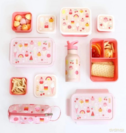 A little lovely company - Bento Lunch Box - Icecream - 22 x 7.5 x 14.5 cm