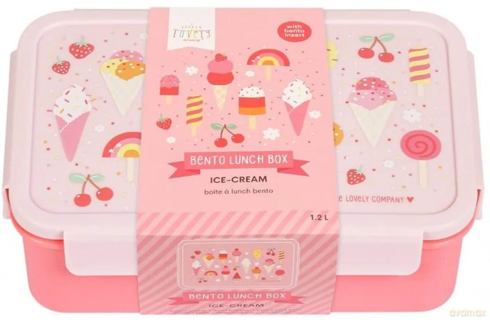 A little lovely company - Bento Lunch Box - Icecream - 22 x 7.5 x 14.5 cm