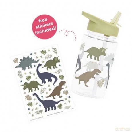 A little lovely company - Drink Bottle - Dinosaurs - 7.3 x 16.5 x 7.3 cm
