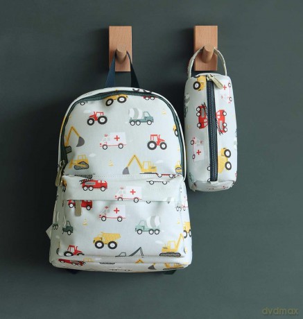 A little lovely company - Little Backpack - Vehicles - 22 x 30 x 10 cm