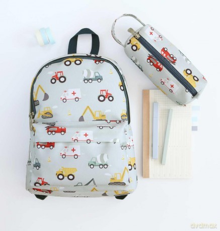 A little lovely company - Little Backpack - Vehicles - 22 x 30 x 10 cm