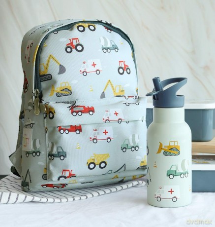 A little lovely company - Little Backpack - Vehicles - 22 x 30 x 10 cm