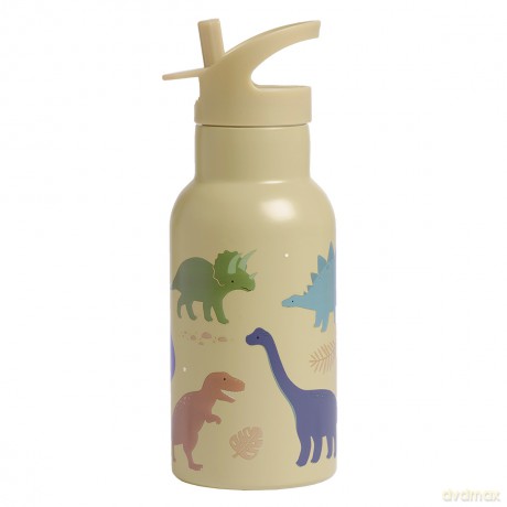 A little lovely company - Stainless steel drinking bottle - Dino - 7.3 x 20 x 7.3 cm
