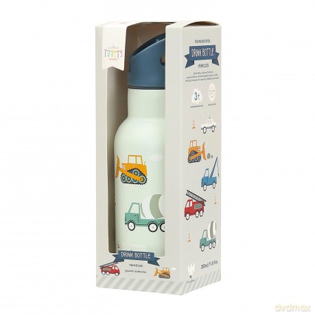 A little lovely company - Stainless steel drinking bottle - Vehicles - 7.3 x 20 x 7.3 cm