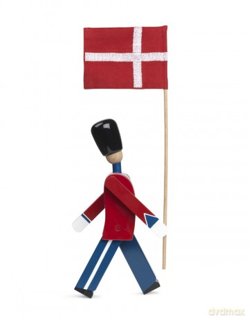 âKay Bojesen - Standard-Bearer with Textile Flag - 22 cm