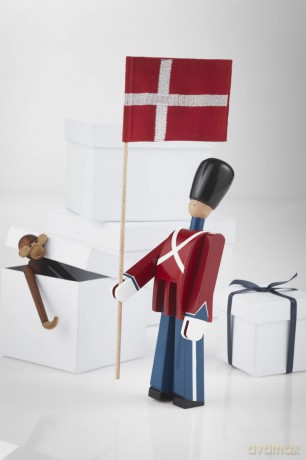 âKay Bojesen - Standard-Bearer with Textile Flag - 22 cm