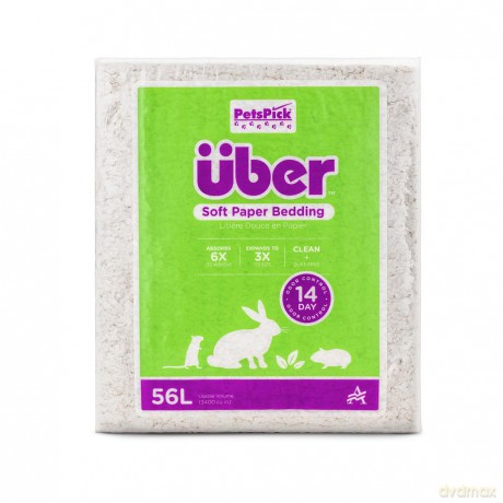 Papierowa ściółka Uber - Soft Paper Bedding 56l White - (45041)