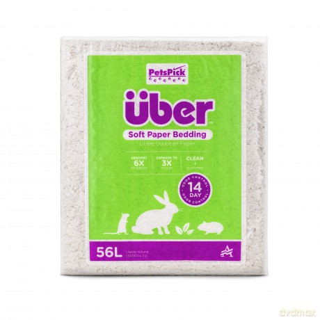 Papierowa ściółka Uber - Soft Paper Bedding 56l White - (45041)