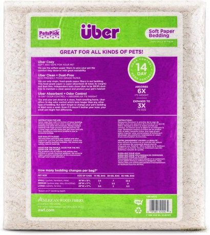 Papierowa ściółka Uber - Soft Paper Bedding 56l White - (45041)