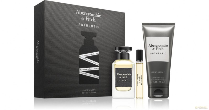 Abercrombie & Fitch - Authentic Man EDT 100 ml + Hair & Body Wash 200ml + Authentic Man EDT 15ml - Giftset