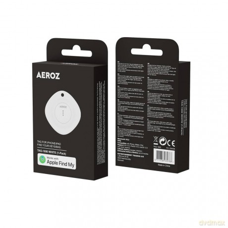 Lokalizator kluczy Bluetooth AEROZ - TAG-1000 White - Key finder for use with iPhone - Works with Apple Find My app