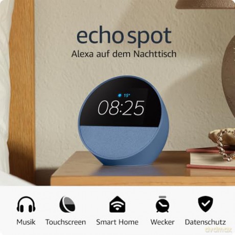 Amazon - Echo Spot (2024) Smart Clock with powerfull sound and Alexa