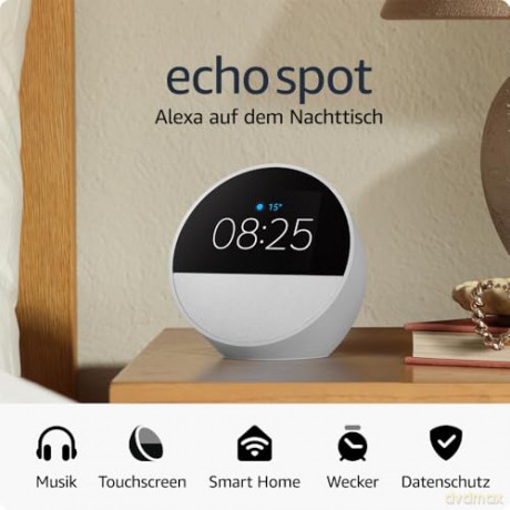 Amazon - Echo Spot (2024) Smart Clock with powerfull sound and Alexa