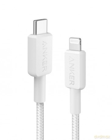 Anker - 322 USB-C to Lightning Cable (3ft Braided) - Fast Charging - White