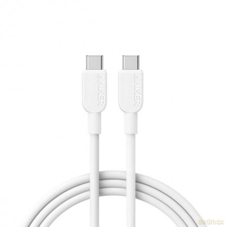 Anker - USB-C to USB-C Cable (3 ft, 240W, Braided) - White