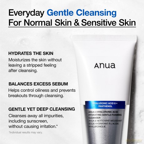 Anua - 8 Hyaluronic Acid Hydrating Gentle Foaming Cleanser - 150 ml
