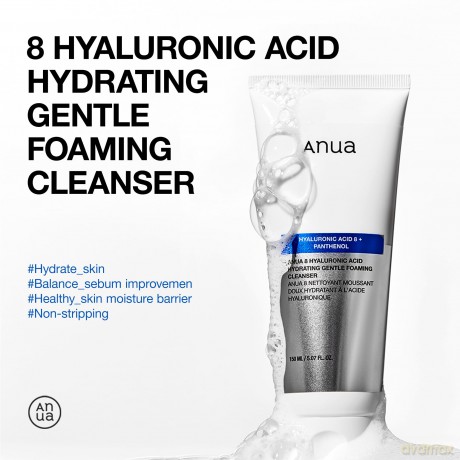 Anua - 8 Hyaluronic Acid Hydrating Gentle Foaming Cleanser - 150 ml