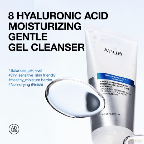 Anua - 8 Hyaluronic Acid Moisturizing Gentle Gel Cleanser - 150 ml