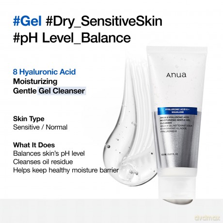 Anua - 8 Hyaluronic Acid Moisturizing Gentle Gel Cleanser - 150 ml