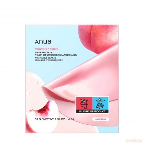 Anua - Brightening Collagen Mask - Peach 70 Niacin