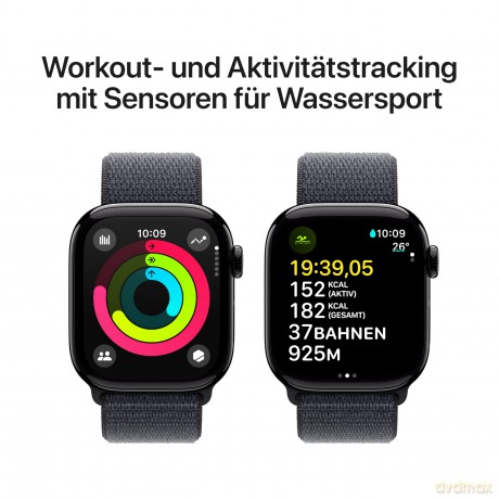 Apple - Watch Series 10 (GPS) - 42 mm Jet Black