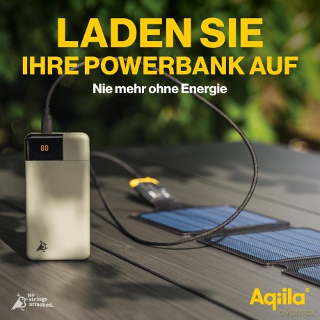 Aqiila - Sunbird P21 - Foldable solar charger with USB-C port