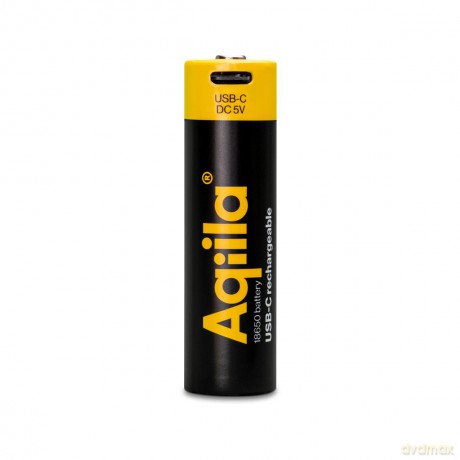 Aqiila - USB-C Rechargeable Battery - Size 18650 - 2000 mAh - 1 pack
