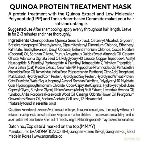 Aromatica - Quinoa Protein Treatment Mask - 160 ml