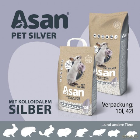 Asan - Pet Silver Bedding 42l 8kg - (859407307015)